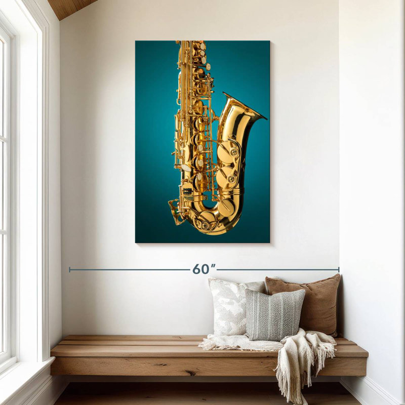 Abarca Golden Alto Saxophone, H 45 po x l 30 po