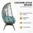 Oversized 360° Swivel Rattan Egg Chair Wicker Indoor Outdoor Patio Lounge Chair With Removable Thick Cushions-128978489-128978491