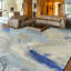 Canterbury Silk Abstract Area Rug in Blue-73602501