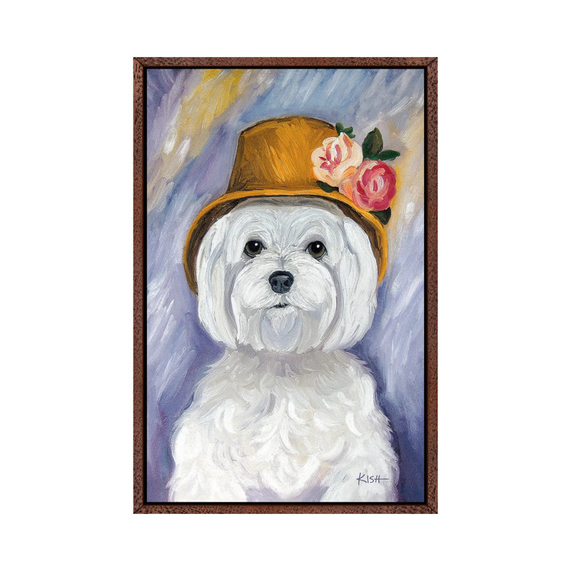 Madame Maltese 1 Piece Painting on Canvas, 66.04 cm H x 45.72 cm W, Classic Wood Framed