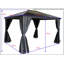 LUGANO 3x3.6m Grey Deluxe Polycarbonate Gazebo 7mm UV Stabilized Roof