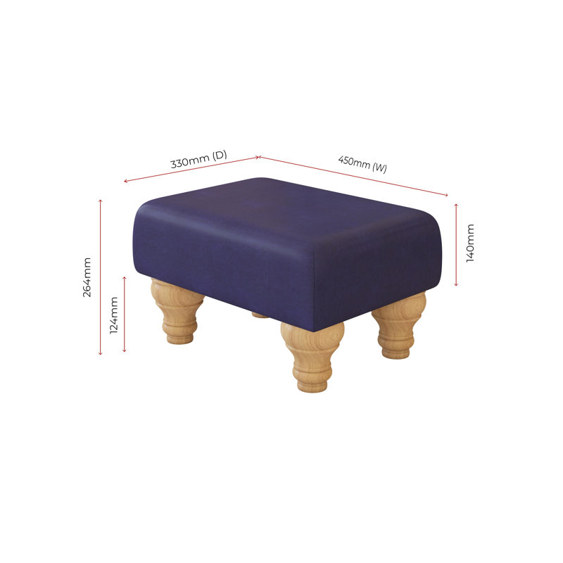 Acierno Natural Wood Turned Leg - Faux Leather, Blueberry Blue, Natural