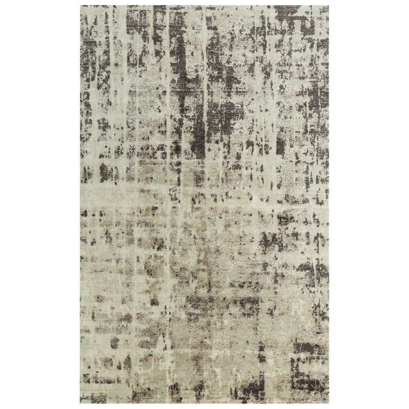 Tapis vert en laine Power Loom, Rectangle 5 pi x 8 pi