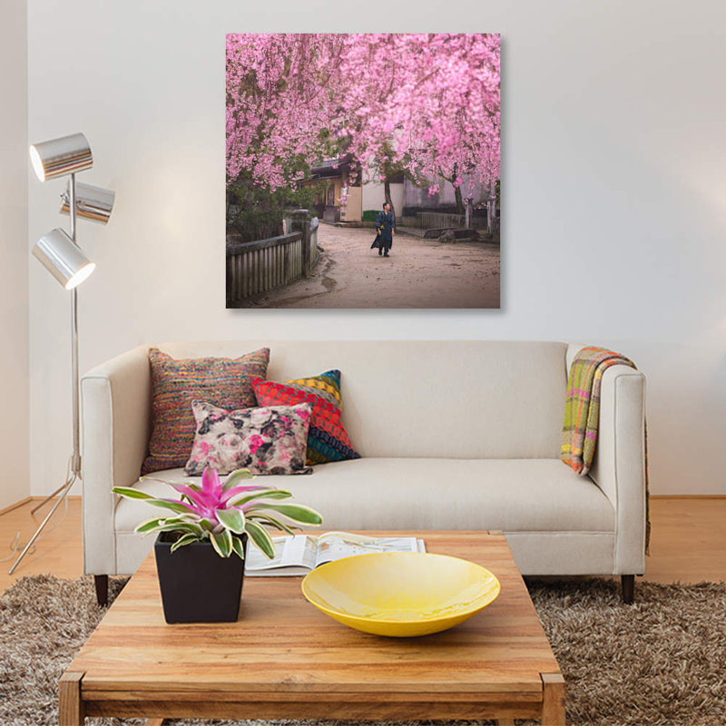 «Spring in Japon II», reproduction de photo sur toile, H 26 po x l 26 po x P 1,5 po, Toile tendue, Pas de tapis
