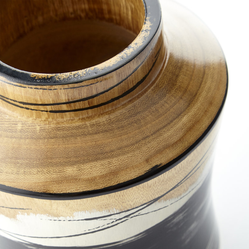 Snow Flake Wood Table Vase