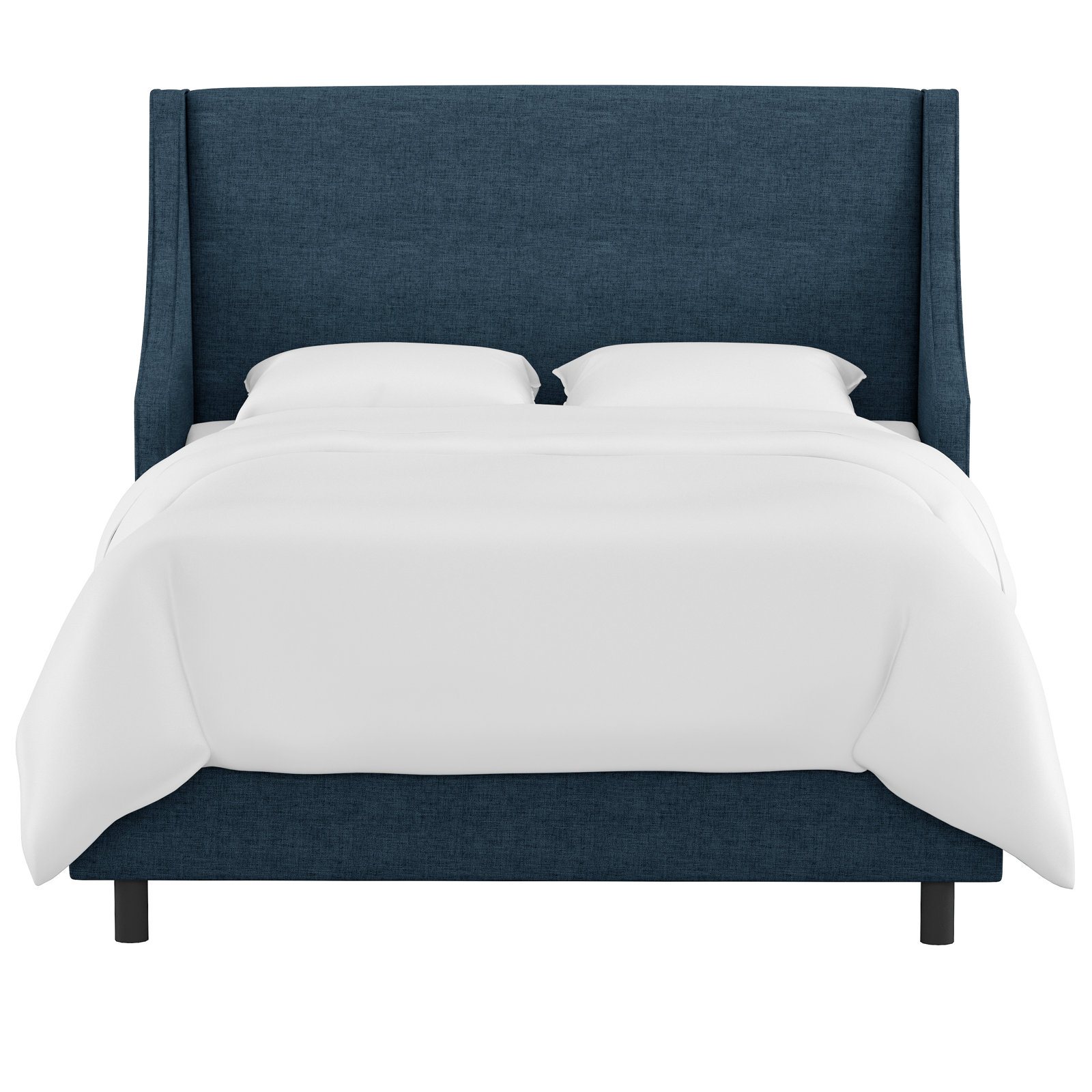 Bernadine Wingback Bed, California King, Zuma Navy Textured Linen