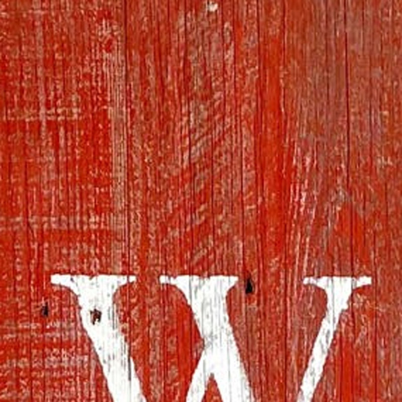 Décoration murale Welcome, Rouge rustique / blanc