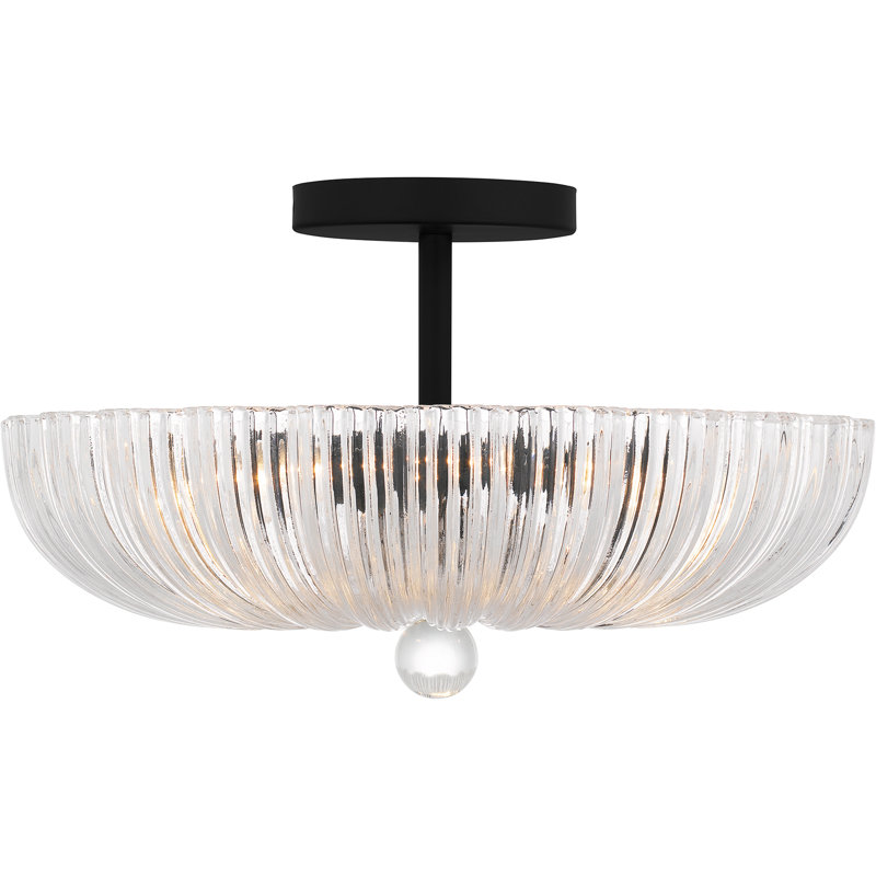 Plafonnier semi-encastré 3 lumières Irodge, Noir mat