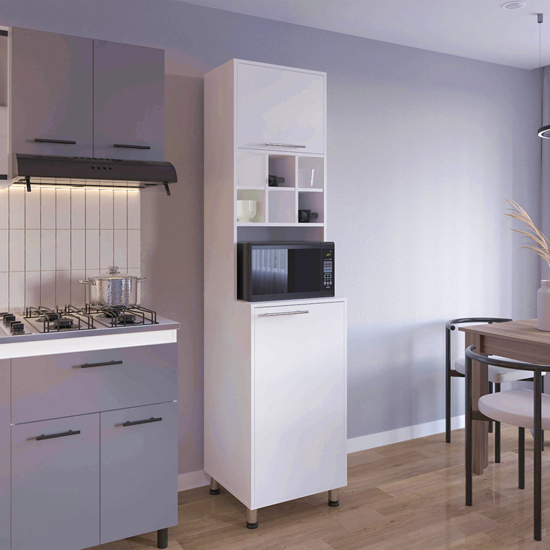 Garde-manger, 2 portes, 4 pieds, 8 tablettes