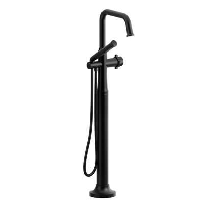Momenti Single Hole Floor Mounted Clawfoot Tub Trim with U-Spout