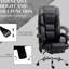 6 fauteuils de bureau de massage avec hauteur réglable, repose-pieds, inclinable, lombaire chauffant, cuir d'unité centrale, noir pour des journées de travail confortables en cuir massant 6 points de vibration, Lumbar A Relaxed You