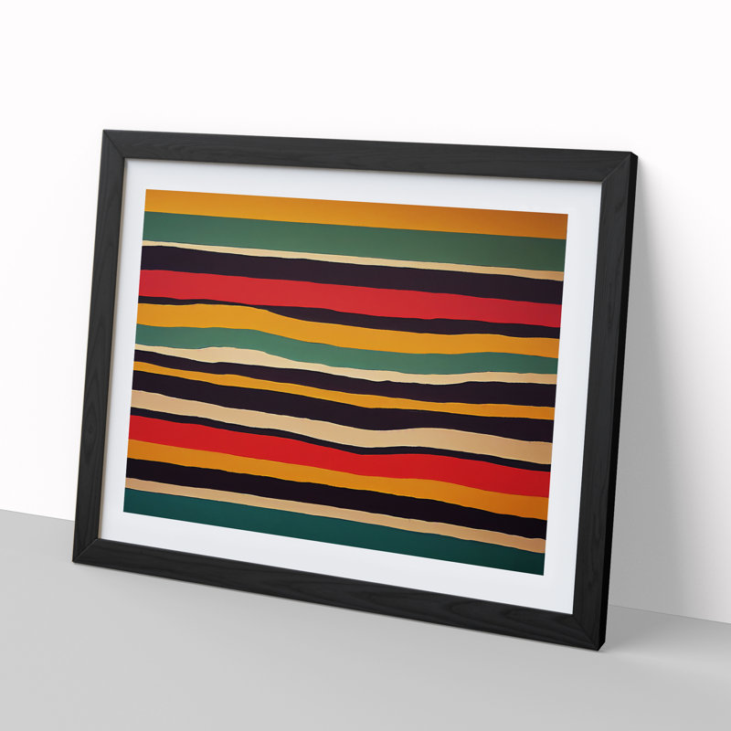 Abstract Striped Vol.2 - Framed Print, Black Framed, 46cm H x 64cm W x 2cm D