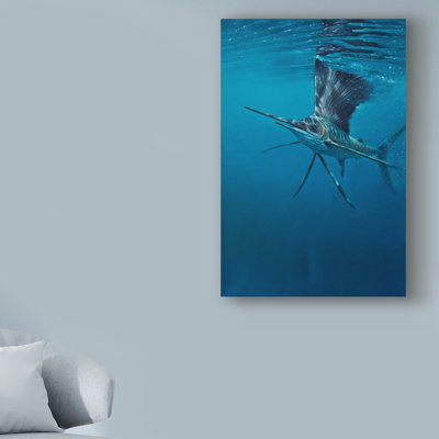 « sailfish », reproduction de peinture à l’acrylique sur toile tendue