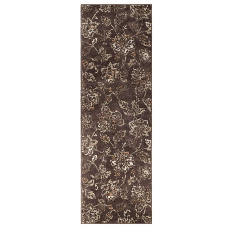 Tapis de couloir intérieur floral, Tapis de couloir 2 pi 7 po x 12 pi