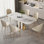 Modern Rectangular Rock Slab Dining Table Sets