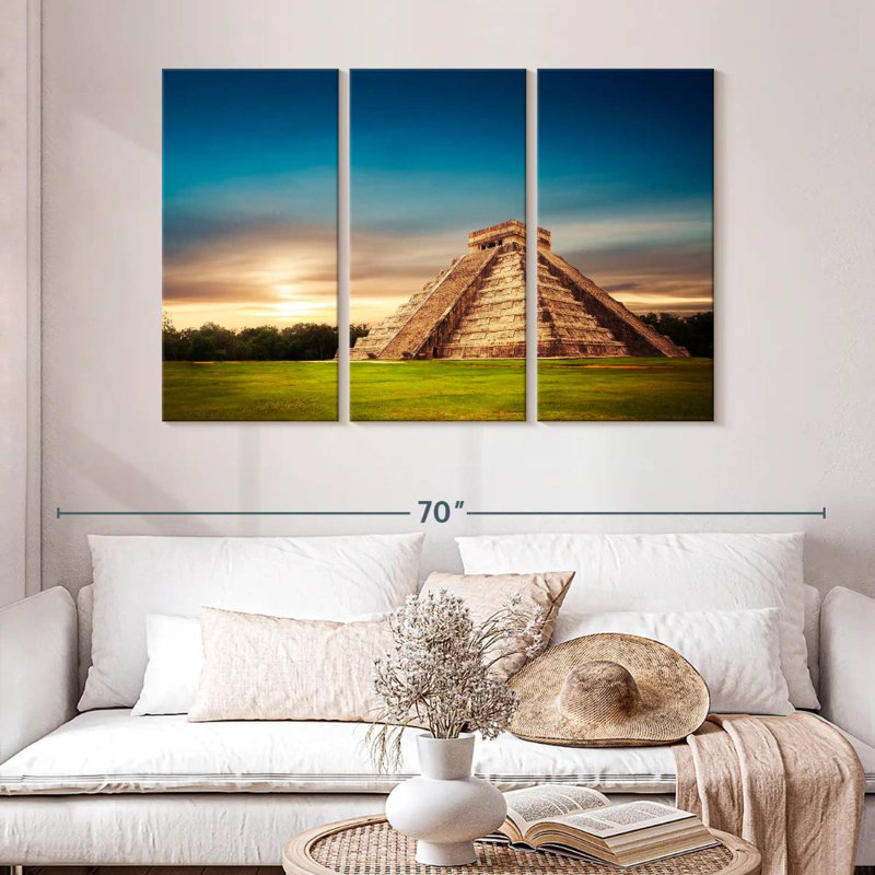 Adella Chichen Itza Pyramid, 32" H x 50" W
