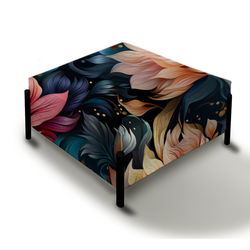 Ethereal Whispers Paisley Pattern - Paisley Large Square Ottoman