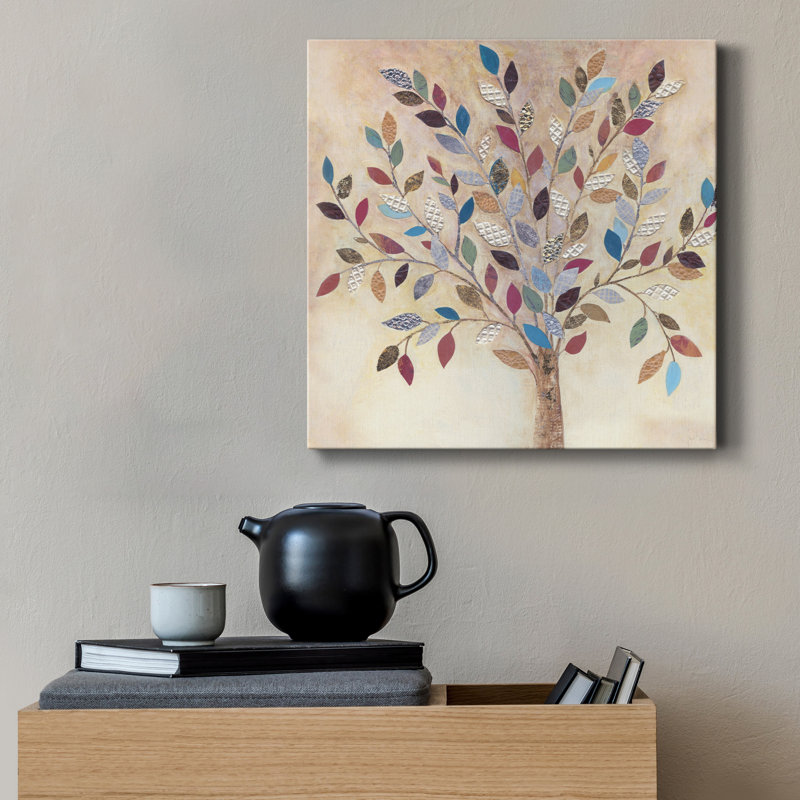 Bois fantaisiste - reproduction d'art sur toile tendue, H 10 po x l 10 po x P 1,5 po
