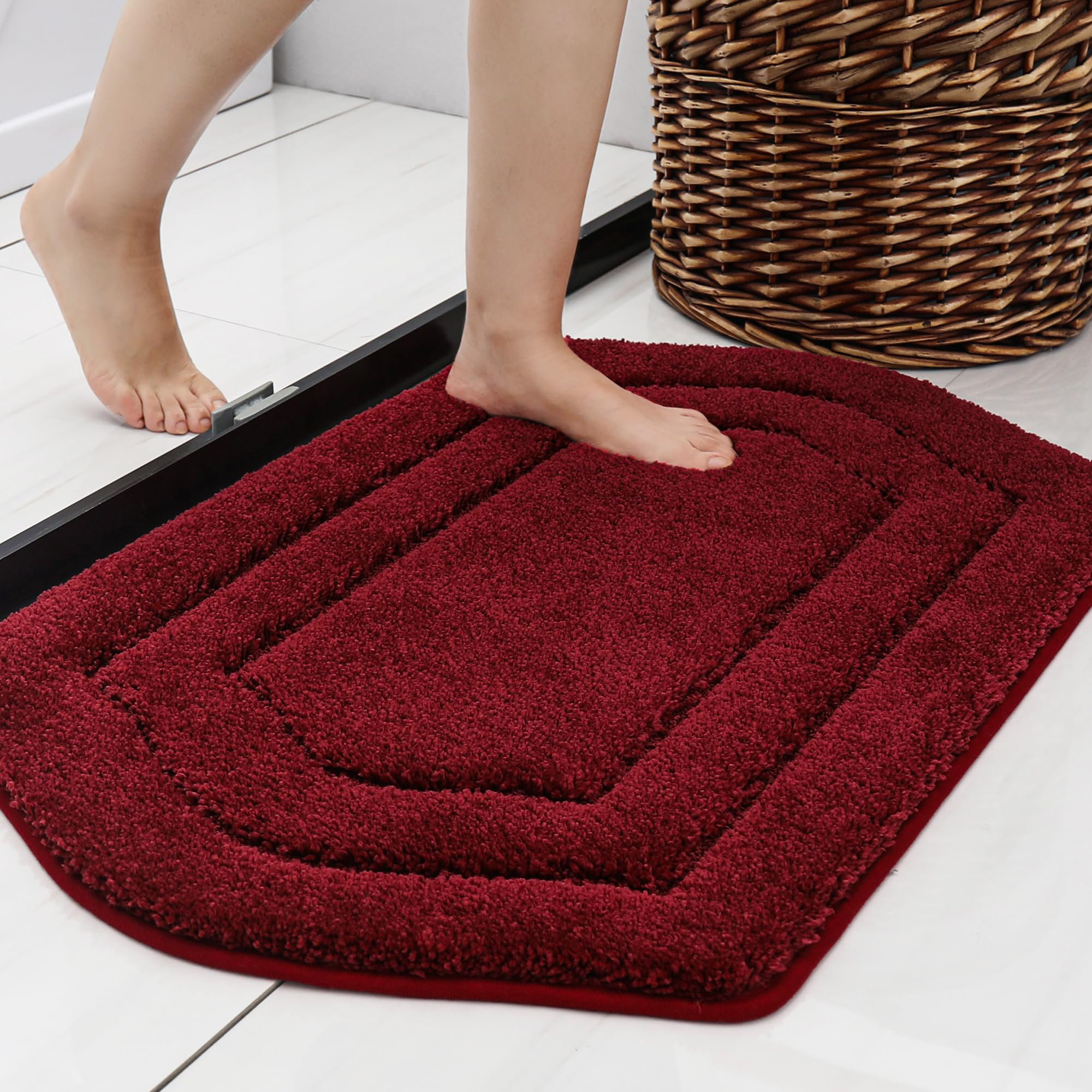 Microdry Quick Drying Memory Foam Bath Mat 2-Piece Set, Linen