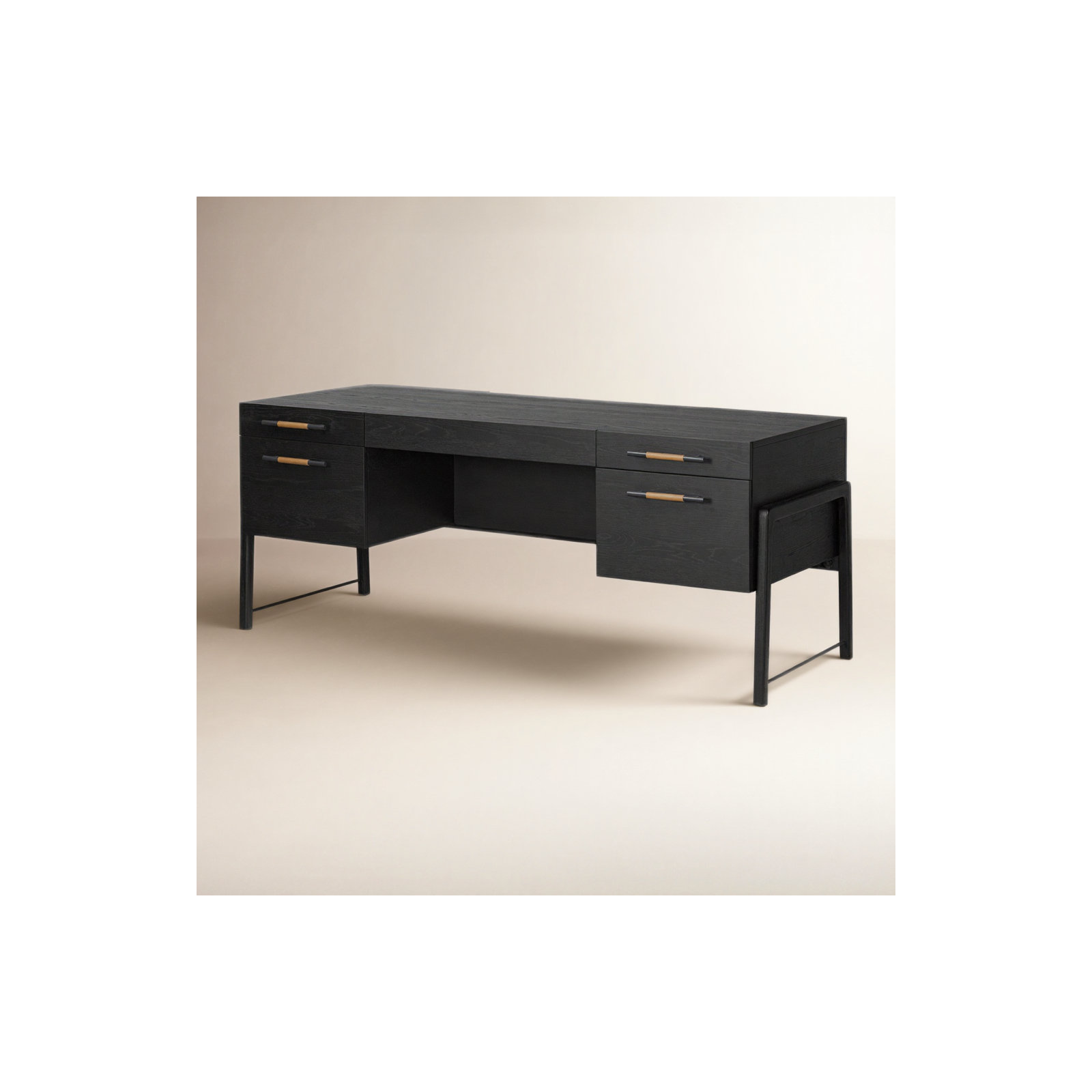 Karsten Writing Desk, Ebony Oak