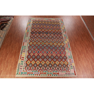 Tapis oriental en treillis kilim 10 x 16