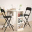 Tabouret de bar pliant rembourré en vinyle 38 po avec repose-pieds, hauteur de siège 24 po-96161514-95604968