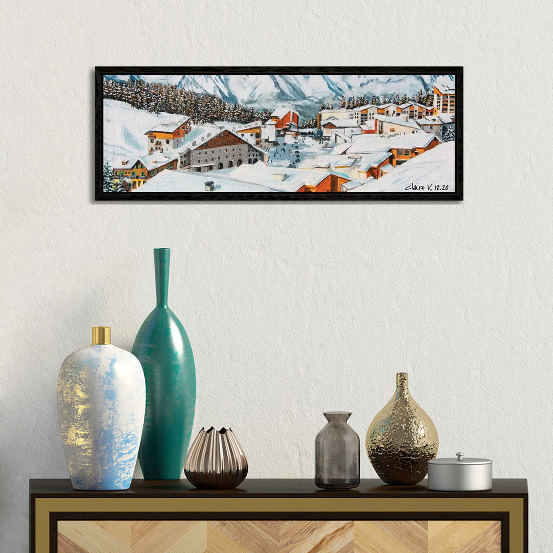 Valberg En Hiver von Claire Morand - Panoramaleinband auf Leinwand Giclée auf Leinwand