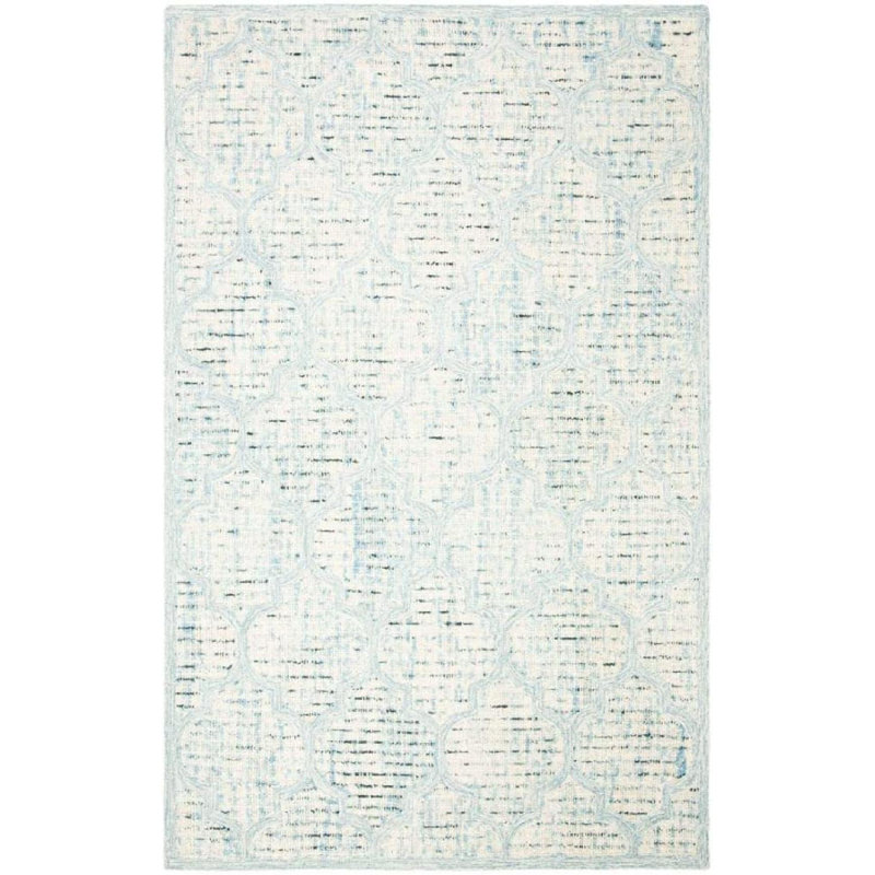 Swader Hand Tufted Wool Geometric Rug, Rectangle 5' x 8'