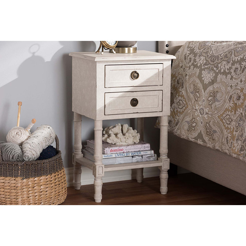 Table de chevet 2 tiroirs Caden Lennard Country Cottage