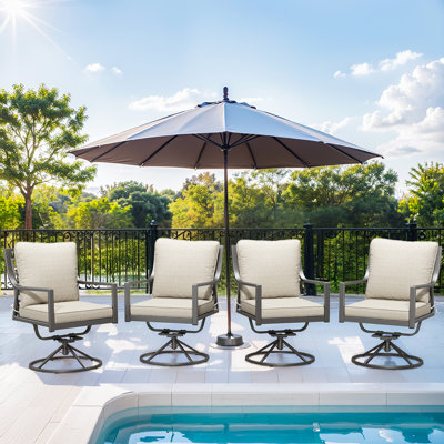 Swivel Outdoor Patio Dining Armchair