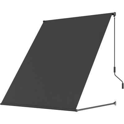Petit auvent de fenêtre rétractable avec abat-jour d'extérieur 118 po x 59 po en tissu imperméable résistant aux rayons UV pour fenêtre, porte, patio, café et téléviseur