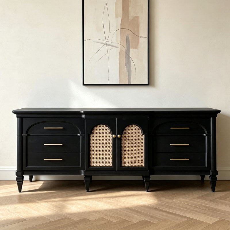 Buffet grande capacité multifonctionnel, H 27,56 po x l 78,74 po x P 17,72 po