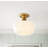 Horst 1 - Light 11.81'' Glass Shade Semi-Flush Mount Light Fixture
