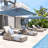 Alyeska Aluminum Outdoor Chaise Lounge with  Air Pump, Adjustable Reclining Back & Sunbrella/Olefin Cushions-1785666444-1776355093