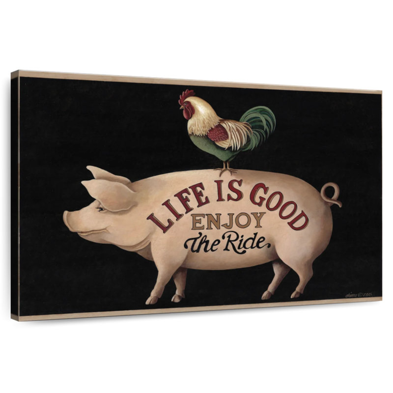 «Life Is Good Enjoy The Ride», H 32 po x l 48 po
