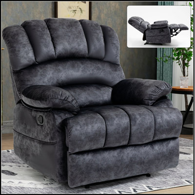 Grand fauteuil inclinable manuel en tissu durable pour un confort ultime et une polyvalence dans le salon