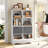 Elzo 45.7"H 8 Cube, Etagere Bookcase With 2 Fabric Bins