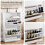 2 Drawer Shoe Cabinet with Open Shelf Modern Storage Furniture for Hallway Living Room Bedroom-202131333