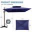 Parasol en porte-à-faux 12 pi x 9 pi, base lestée non incluse-1915961278