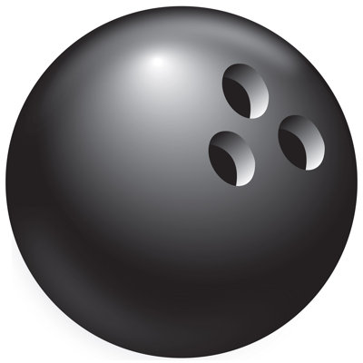 Découpe de boule de bowling - 13½ po - paquet de 24
