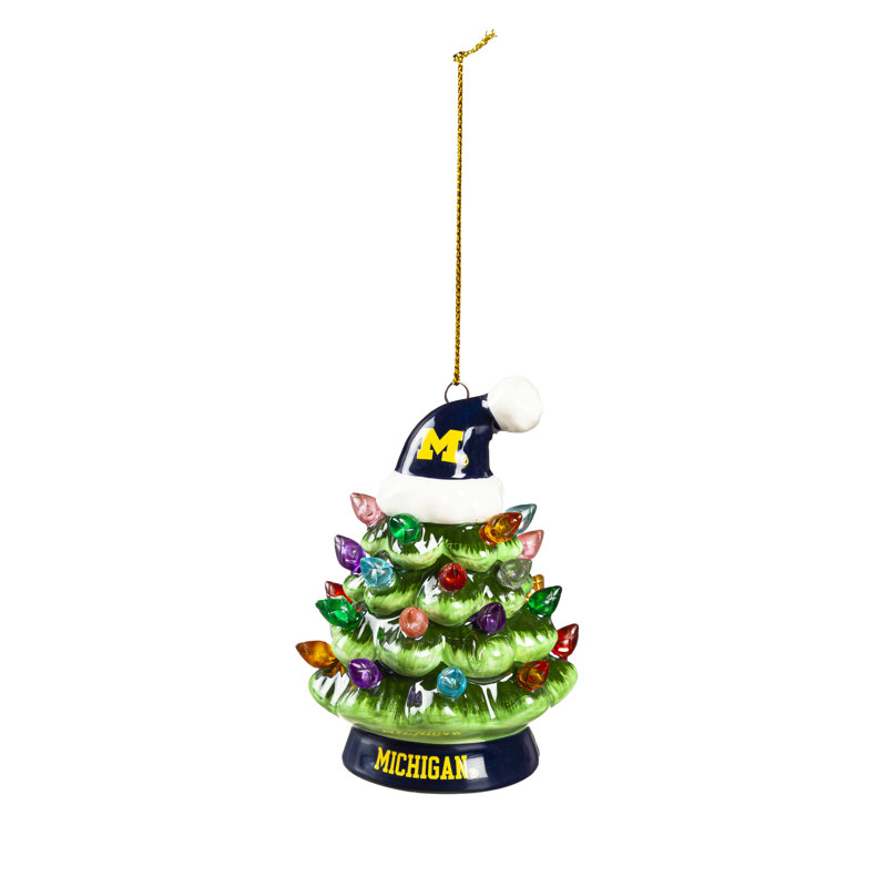 3.82'' Ceramic Lighted Holiday Shaped Ornament