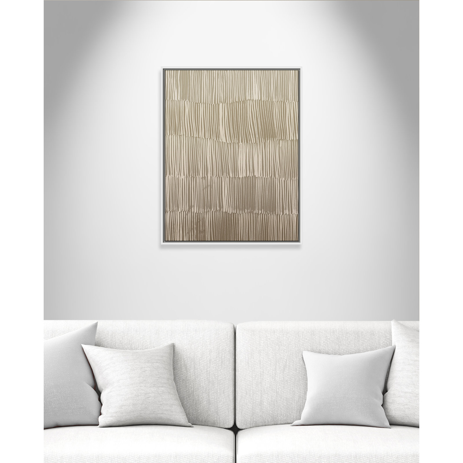 Linear Calm I Print by , 29.5" H x 23.5" W, White Floater