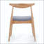 Chaise de salle à manger rétro en bois d'hévéa avec dossier ergonomique - naturel + gris, ensemble de 2-129933429-129933432