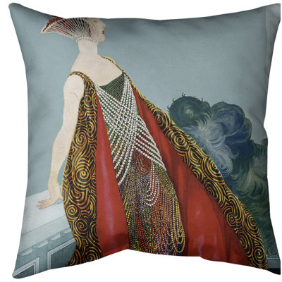 Insert de coussin décoratif en femme "art nouveau"