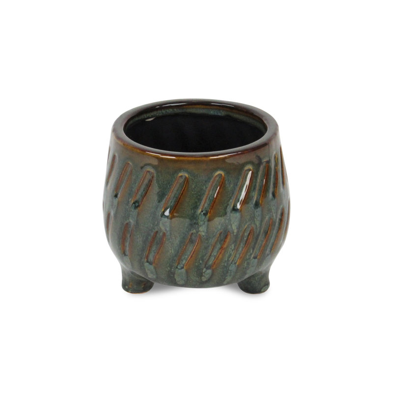 Nahiyan Handmade Ceramic Pot Planter, 5.25" x 5.25" x 5.25"