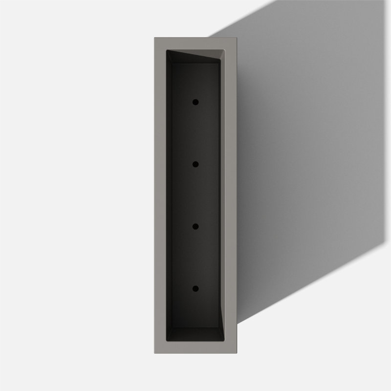 Veradek Block Series Medium 30" Gray Recycled Plastic Planter