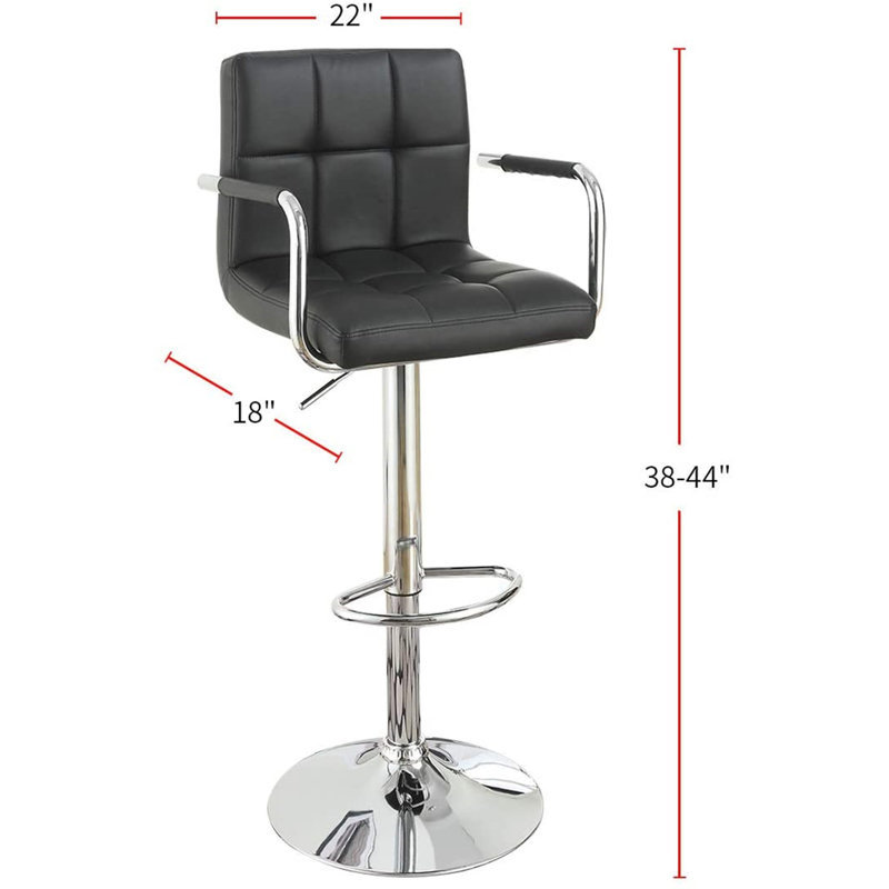 Ensemble de 2 tabourets de bar à hauteur de comptoir avec 2 tabourets de cuisine réglables, Noir