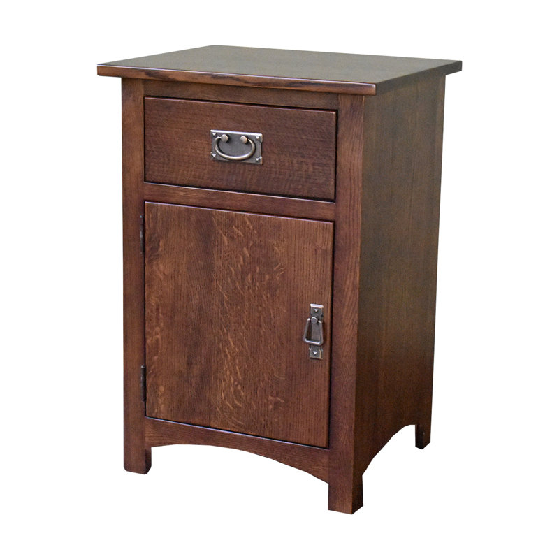 Mission Quarter Sawn Oak 1 Door, 1 Drawer Nightstand - Walnut (AW), Walnut