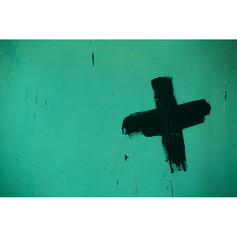Cross Mark On Wall - Wrapped Canvas Print, 51cm H x 76cm W x 3.8 cm D
