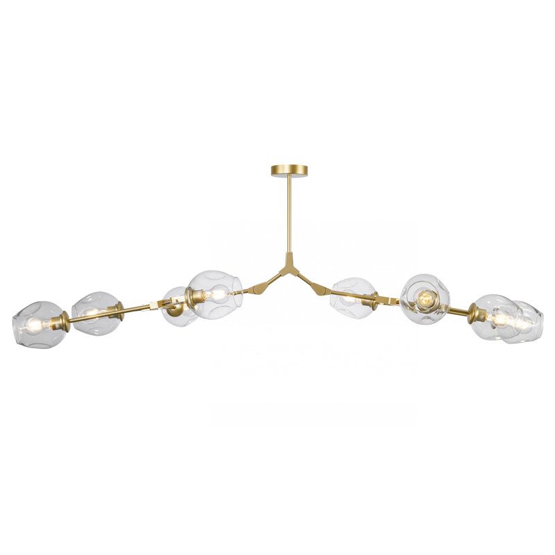 Lustre linéaire moderne Spoutnik 8 lumières Eilers